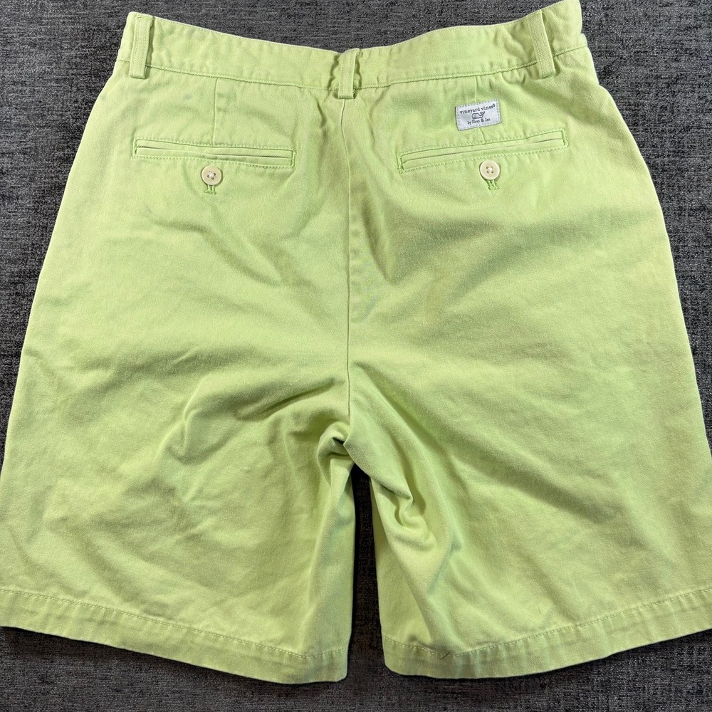 Vineyard Vines Club Short Mens 30 Lime Green Cotton Twill Preppy Chino Shorts